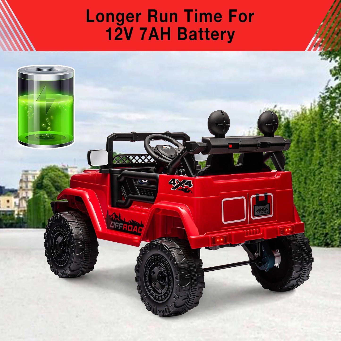 12V Kids Ride On Toy Mini Truck Electric Play Car with Parent Remote Control 4-Wheel Suspension Bluetooth Speaker Birthday Gifts