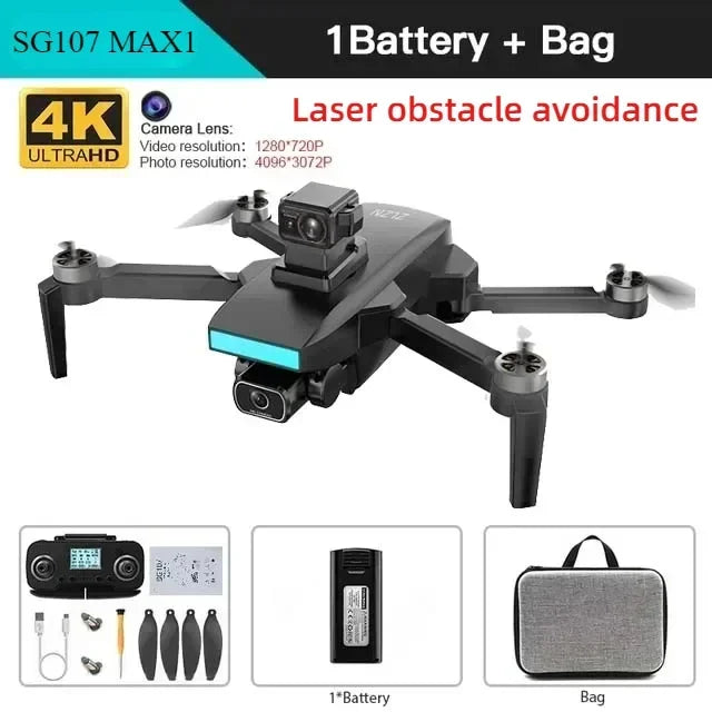 ZLL SG107 MAX RC Drone Professional 4K HD Camera GPS Intelligent UAV 5G Obstacle Avoidance WIFI Optical Flow Mode Brushles Motor