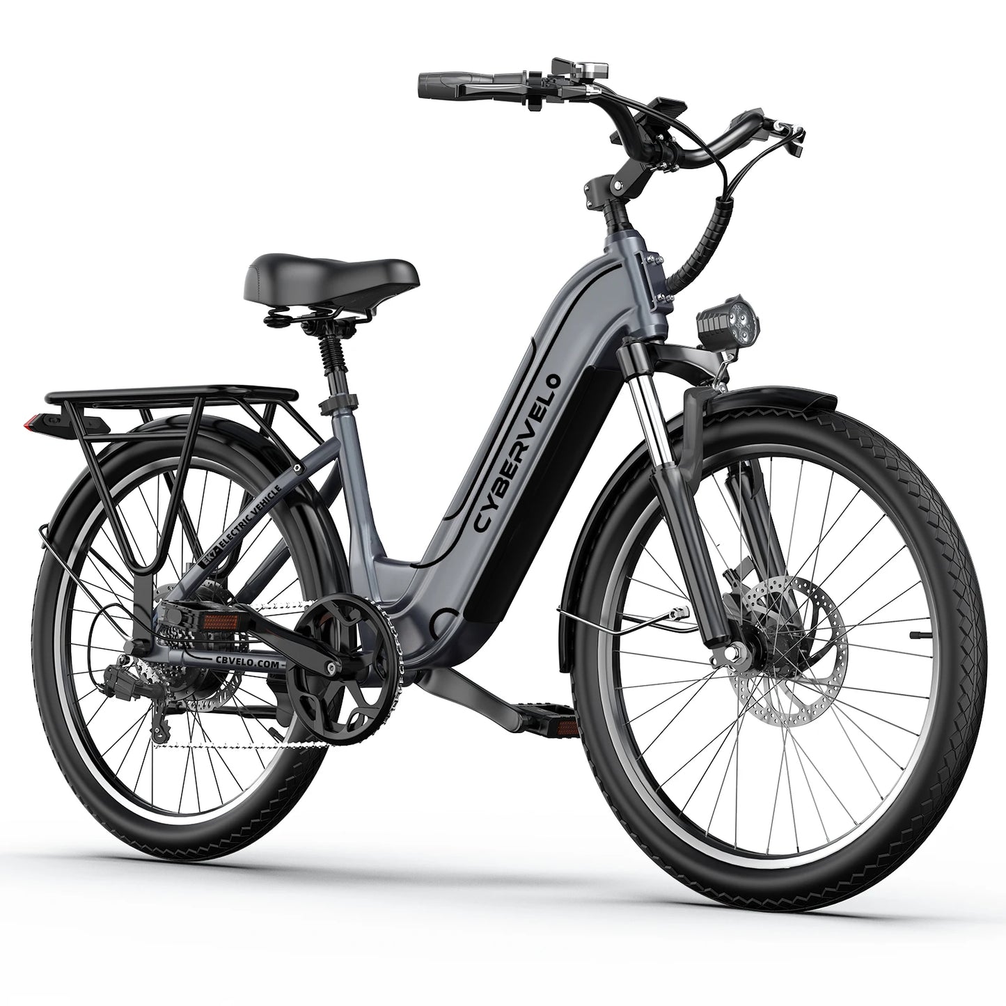Cybervelo EK7 1000 Peak Electric Bike,80 Miles Removable Battery Ebike, 26" Electric E Bike with 7-Speed,Adult Electric Bicycles