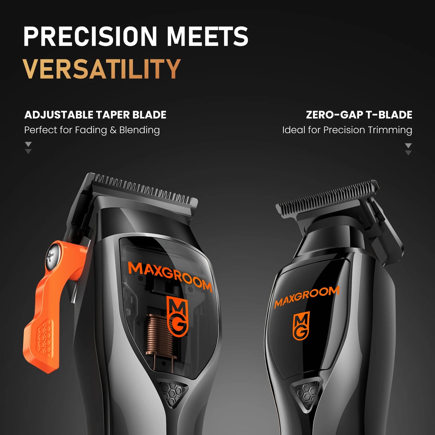 MAXGROOM Professional Hair Clippers for Men Premium Home Haircut Kit Cordless Hair Cutting Clippers and Trimmers Set