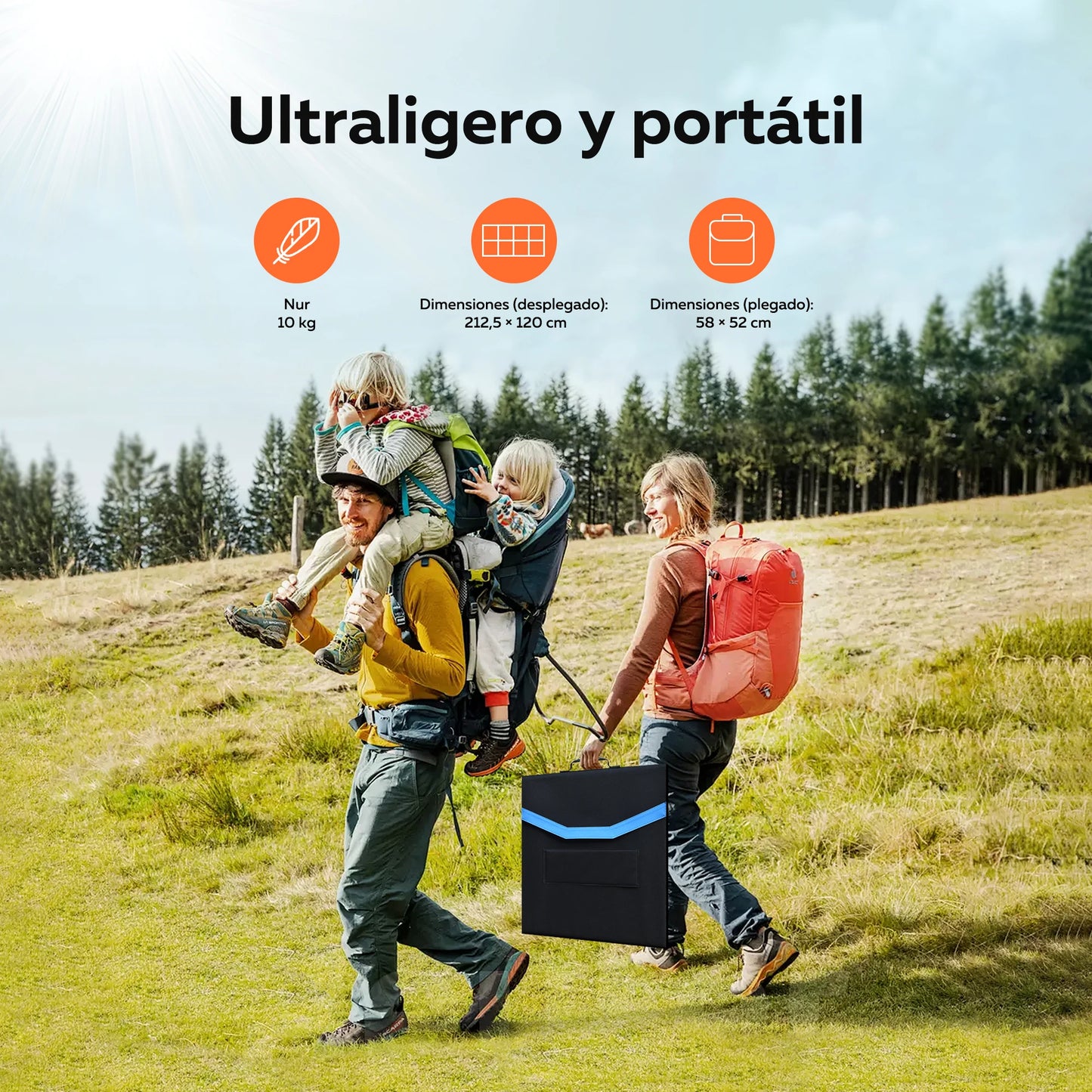 CTOLITY SP400 Portable Solar Panel 400W 41V Flexible Solar Charger Generator IP65 Caming RV Power Stations Camping Off Gird