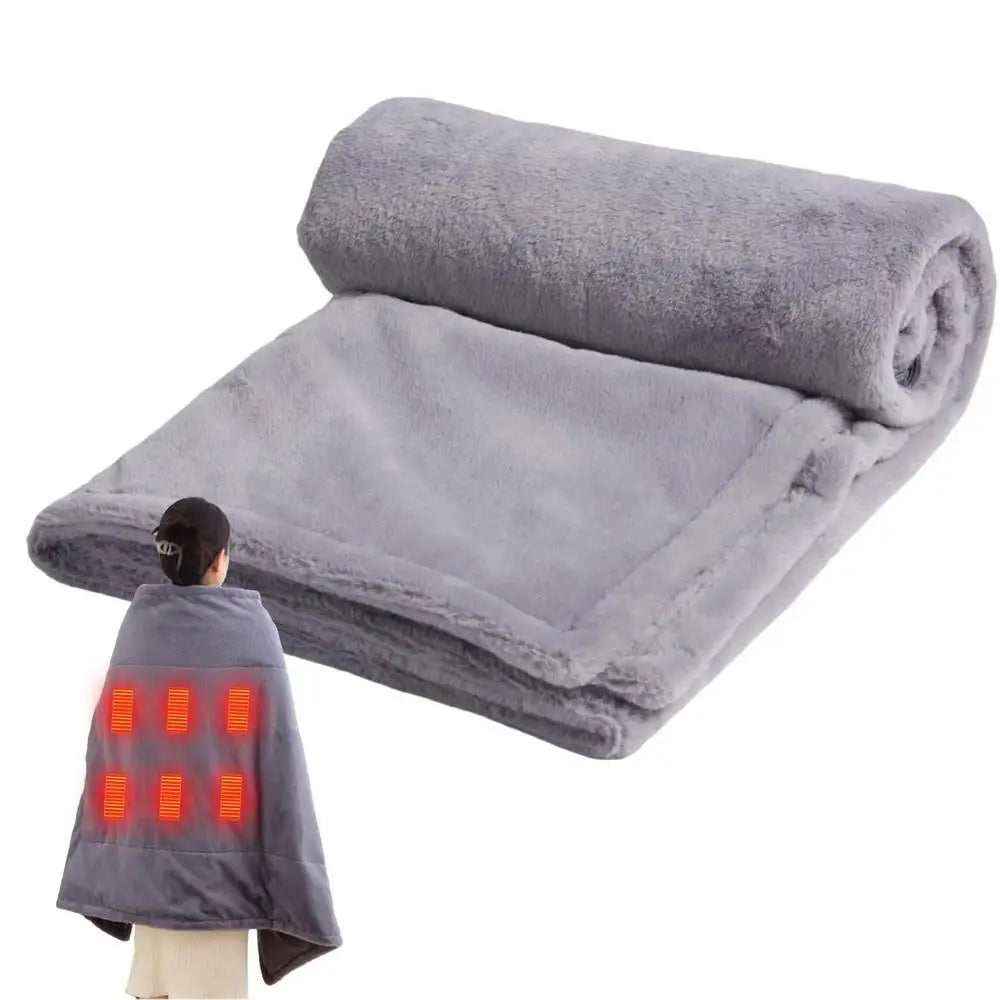 Electric Heated Blanket 59x33.5 Inch Fast Heating Heated Blanket Adjustable Electric Lap Blanket Throw 3 Levels Temperature