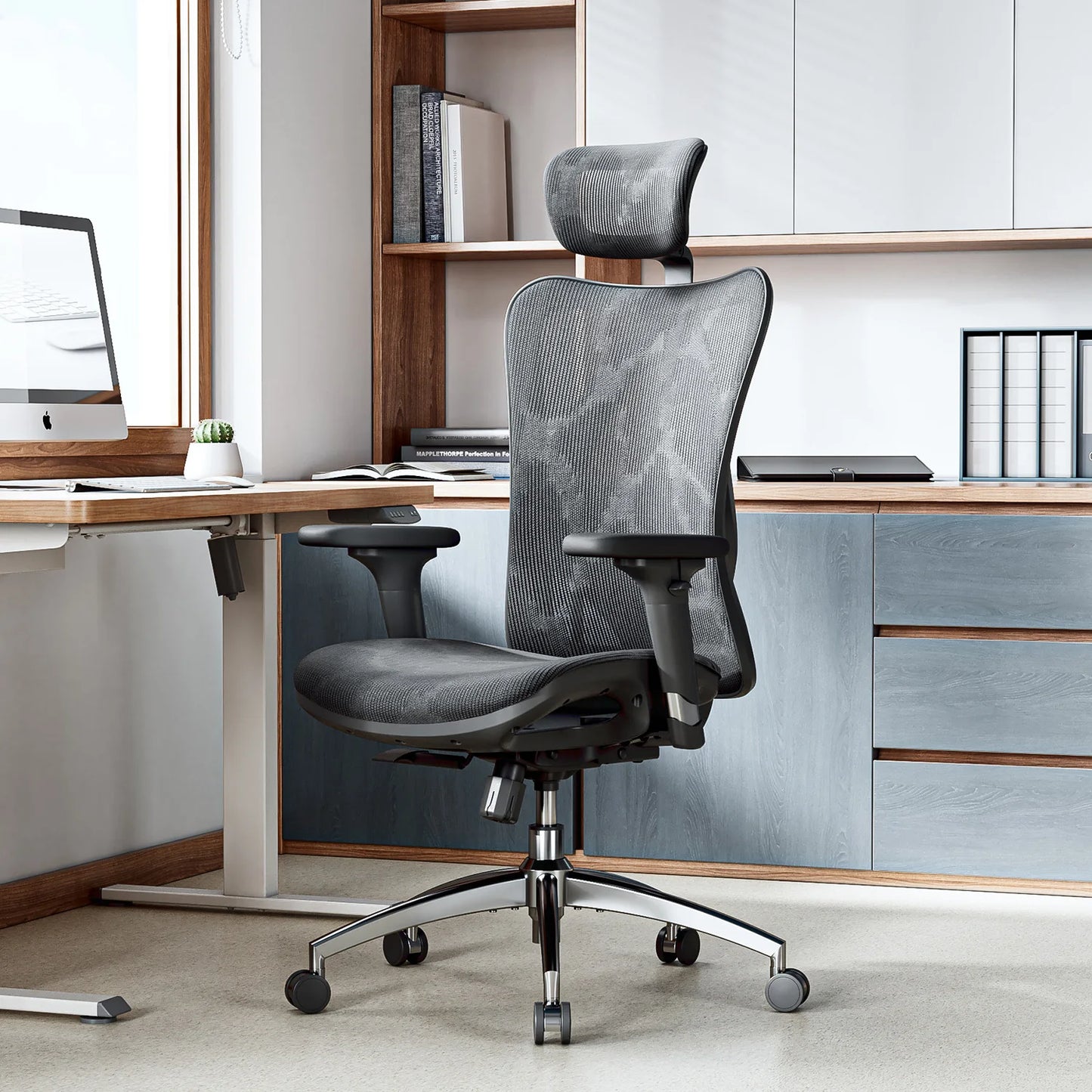 SIHOO Ergonomic Office Chair, Mesh Computer Chair with 3D Armrests, Big and Tall Desk Chair for Home Office