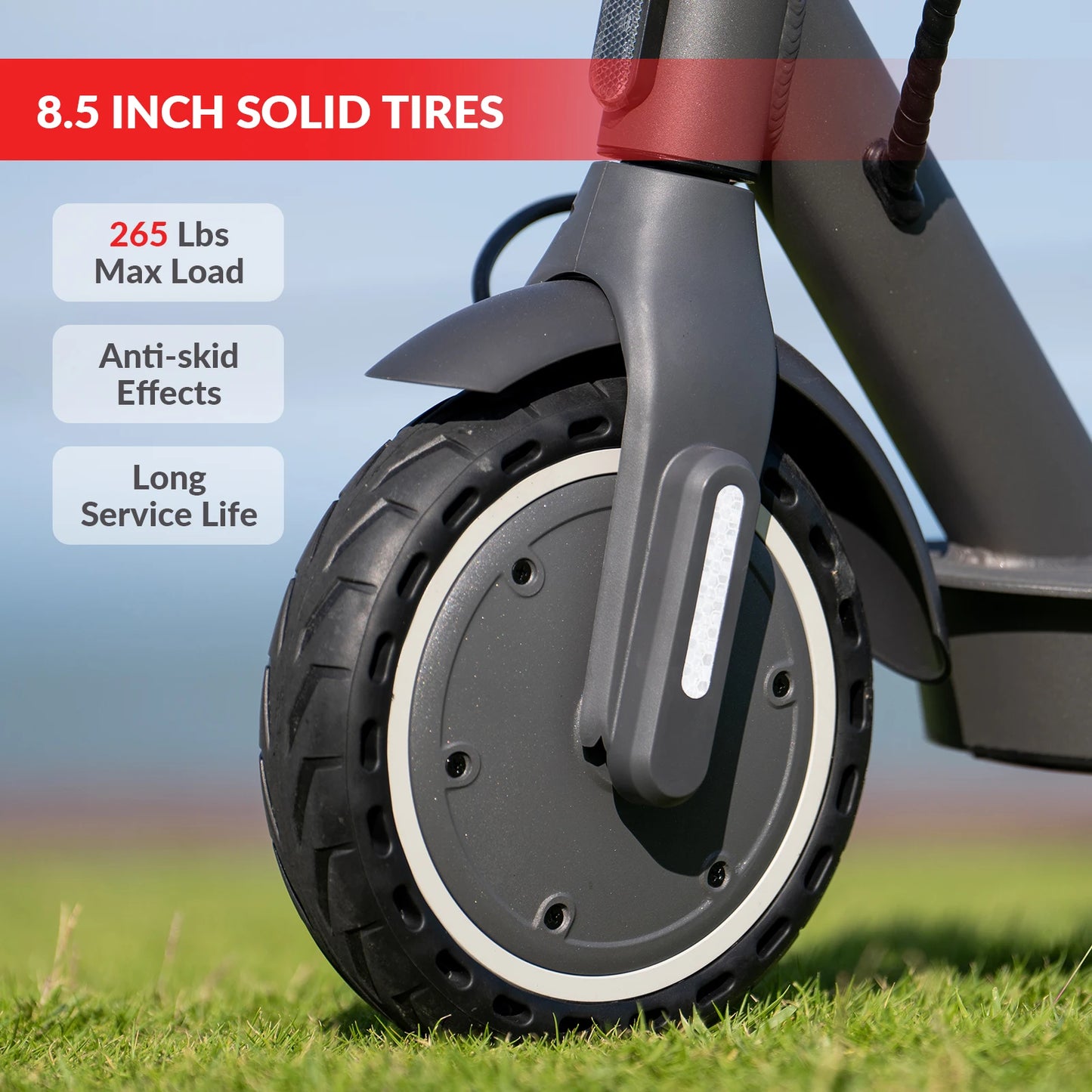 5TH WHEEL Electric Scooter for Adults, 350W Motor, 19.9 Miles Range, 18MPH, Rear Dual Suspension, 8.5" Tires