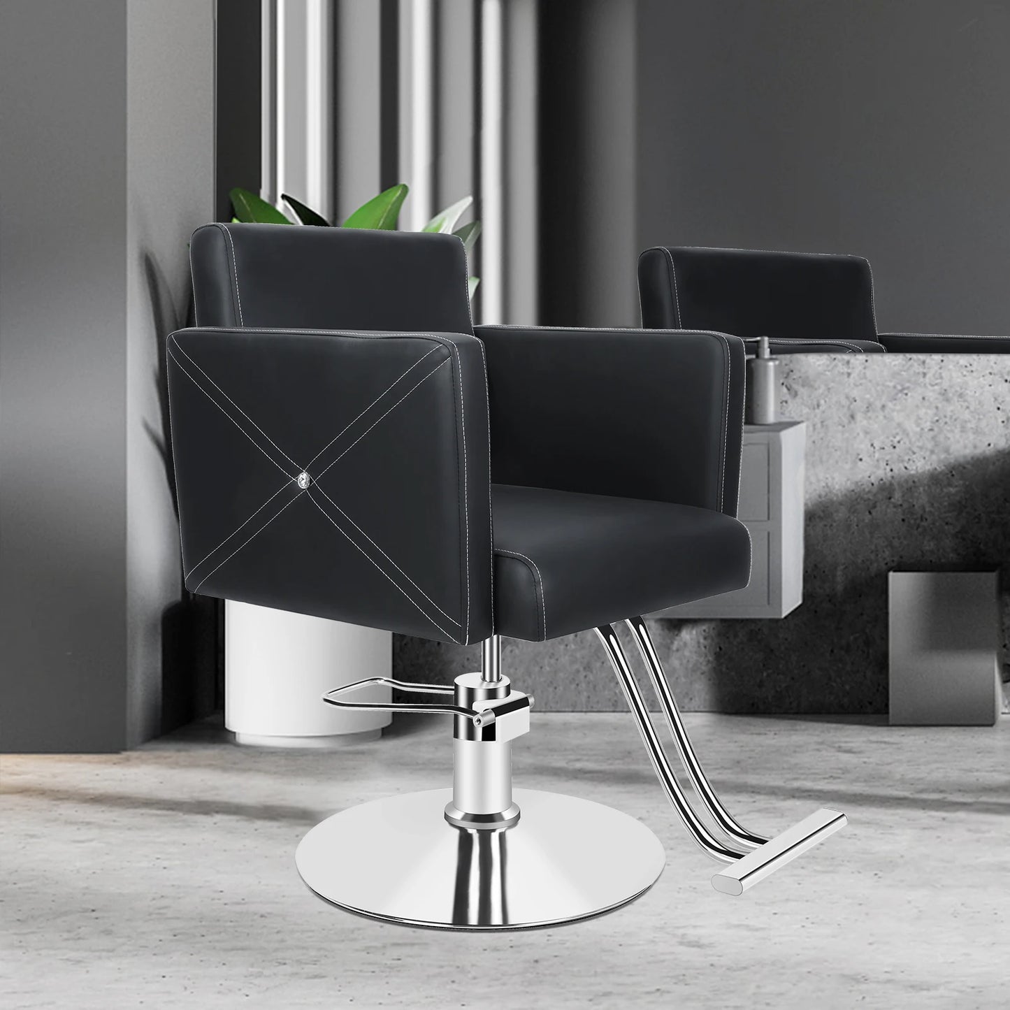 Max Load Weight 330 Lbs Hair Salon Chair Stylist Chair with Heavy Duty Hydraulic Pump, 360 Degrees Rolling Chair