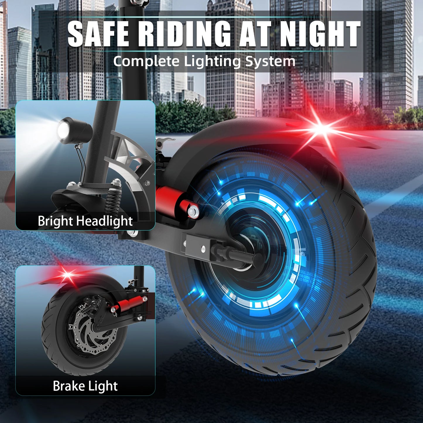 X48 Foldable Electric Scooter for Adults with Seat, 35 MPH Max Speed, 25 Miles Long Range, 300 Lbs Max Load, 10" Pneumatic Tire