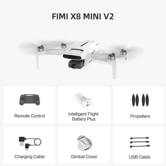 New Drone Fimi X8 Mini V2 Professional With 4K Camera EIS WIFI Uav 37min Endurance  9km RC Dron Quadcopter 3-axis Gimbal Toys