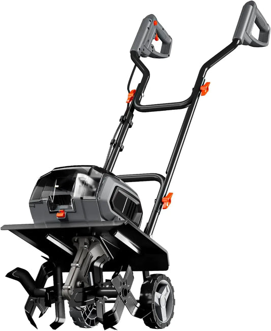 40V Cordless Tiller Cultivator With 16 Steel Tines 175 RPM