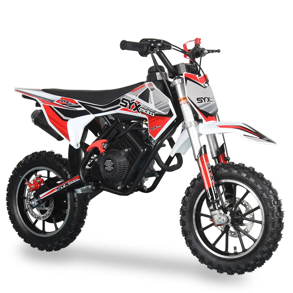 SYX MOTO 56cc Dirt Bike for Kids 4-Stroke Gas Powered Mini Pit Bike Off Road Motorcycle Gift for Children Motorcycle Dirt Bike