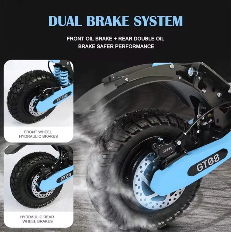 Arwibon 5600W Adult Electric Scooter Dual Motor Top Speed 46MPH,60V27AH, 11-inch Off-Road Tires Sport Folding eScooter with Seat