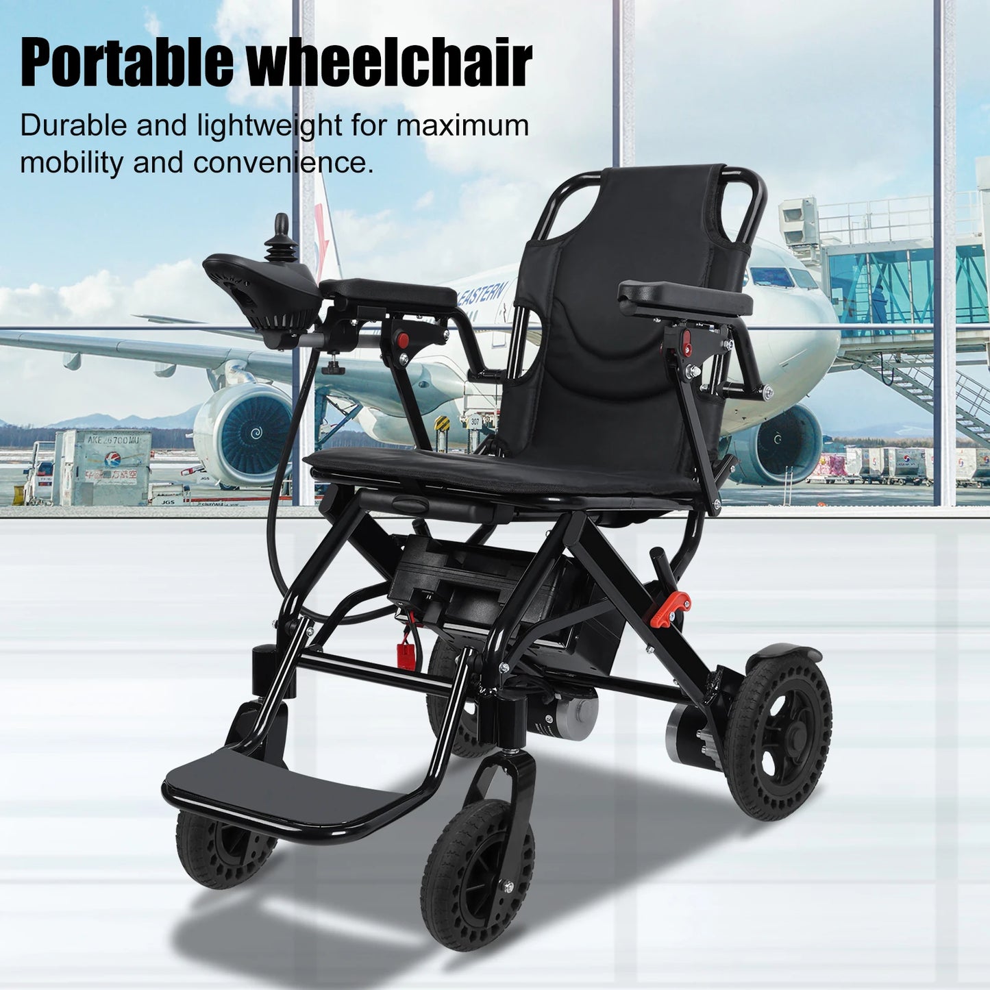 Walker Walking Aid, Electric Wheelchair,Lightweight Electric Wheelchair for Adults, Portable Wheelchair with 500W Motors,12 Mi