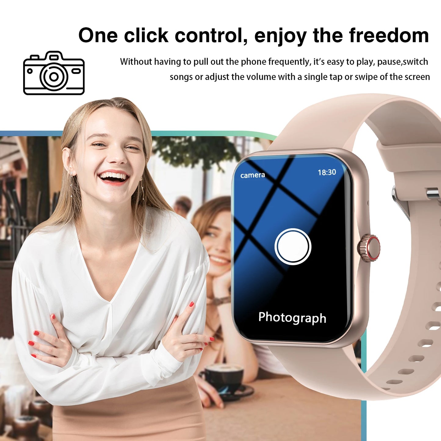 Smart watch, wireless calling /dial, multi -Sport mode, calling reminder and rejection,Various APP Reminders