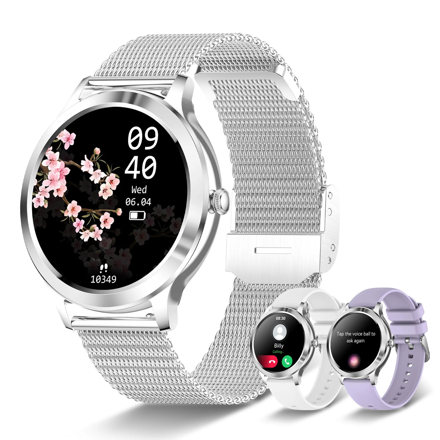 Smart Watch For women - Advanced Fitness Tracker with Wireless Call, Music Time Display, Step Counting, Calories Burned