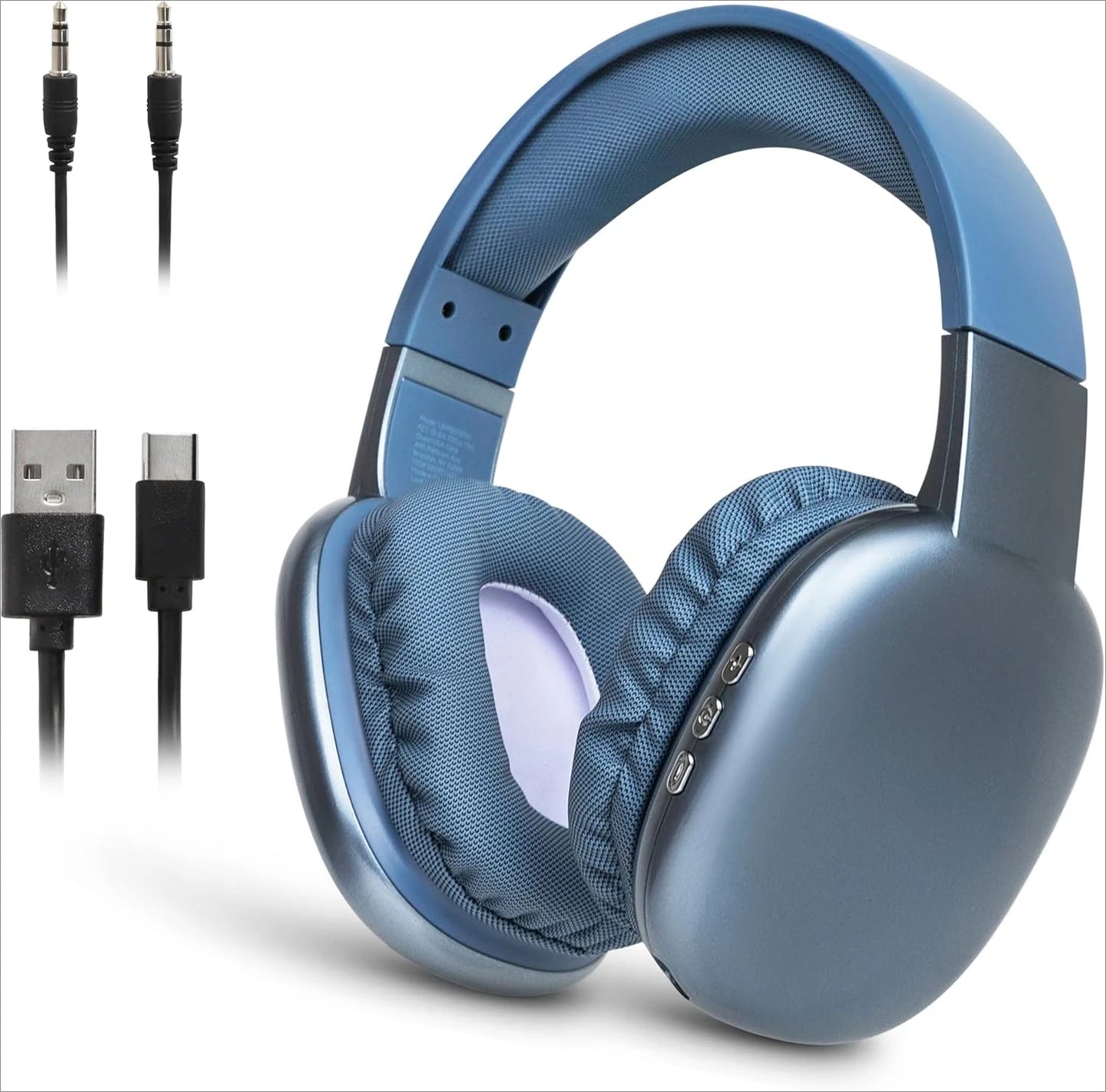 Ultra Wireless Headphones, Rechargeable, 10Hr Playtime, SD Slot, Backup Wire, Soft Cushion, Mic‌