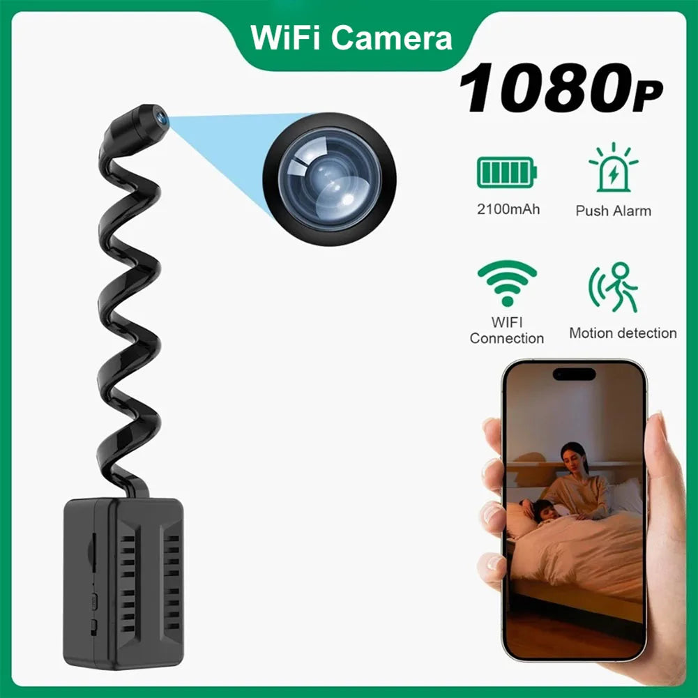 Mini WiFi Camera with Motion Detection Security Camera Wireless Nanny Cam for Home Indoor Baby Dog Cat