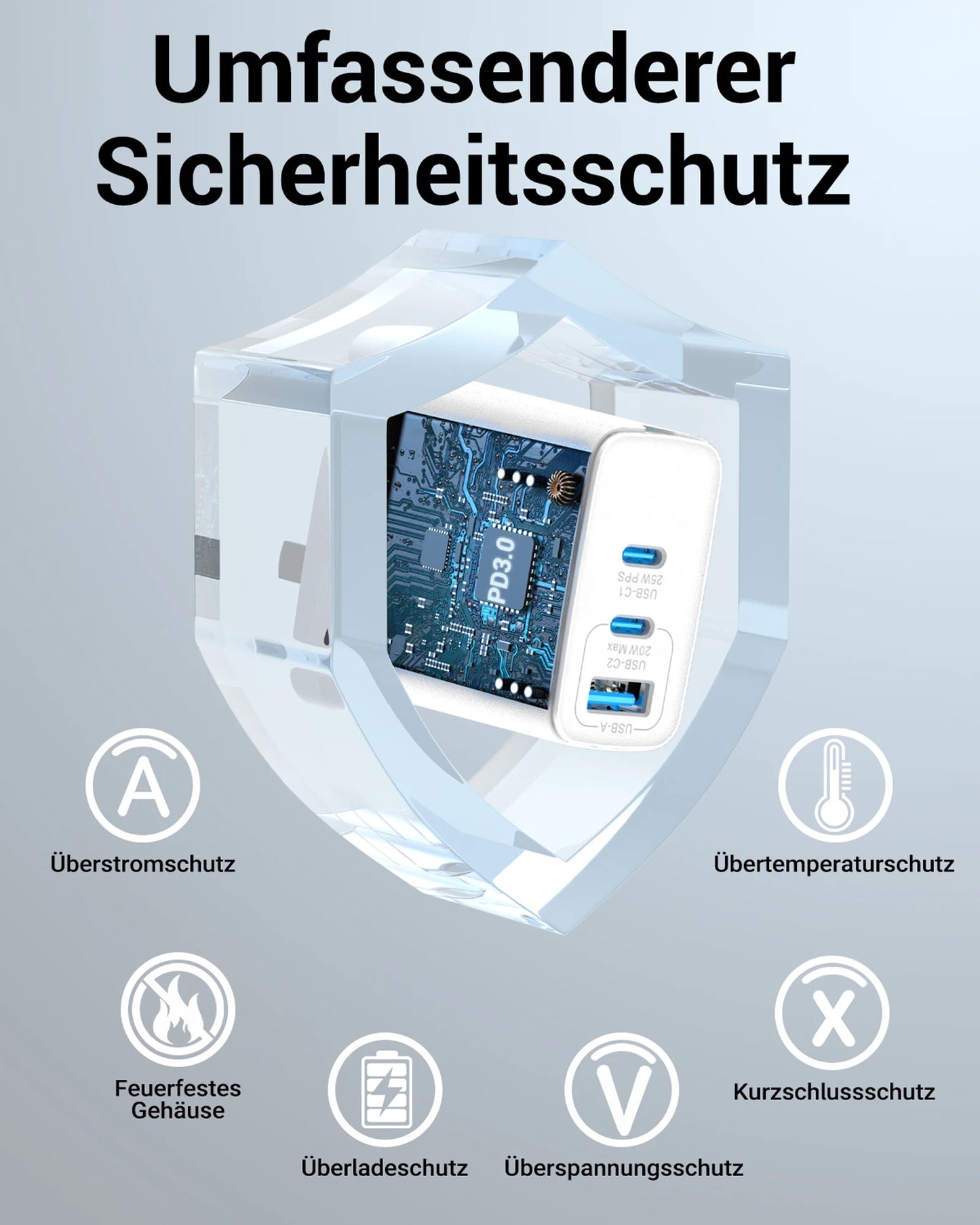 2-Packs 3in1 45W USB Charger Fast Charge QC 3.0 Wall Charging For iPhone Samsung Xiaomi Mobile EU US AU  Plug Adapter Travel