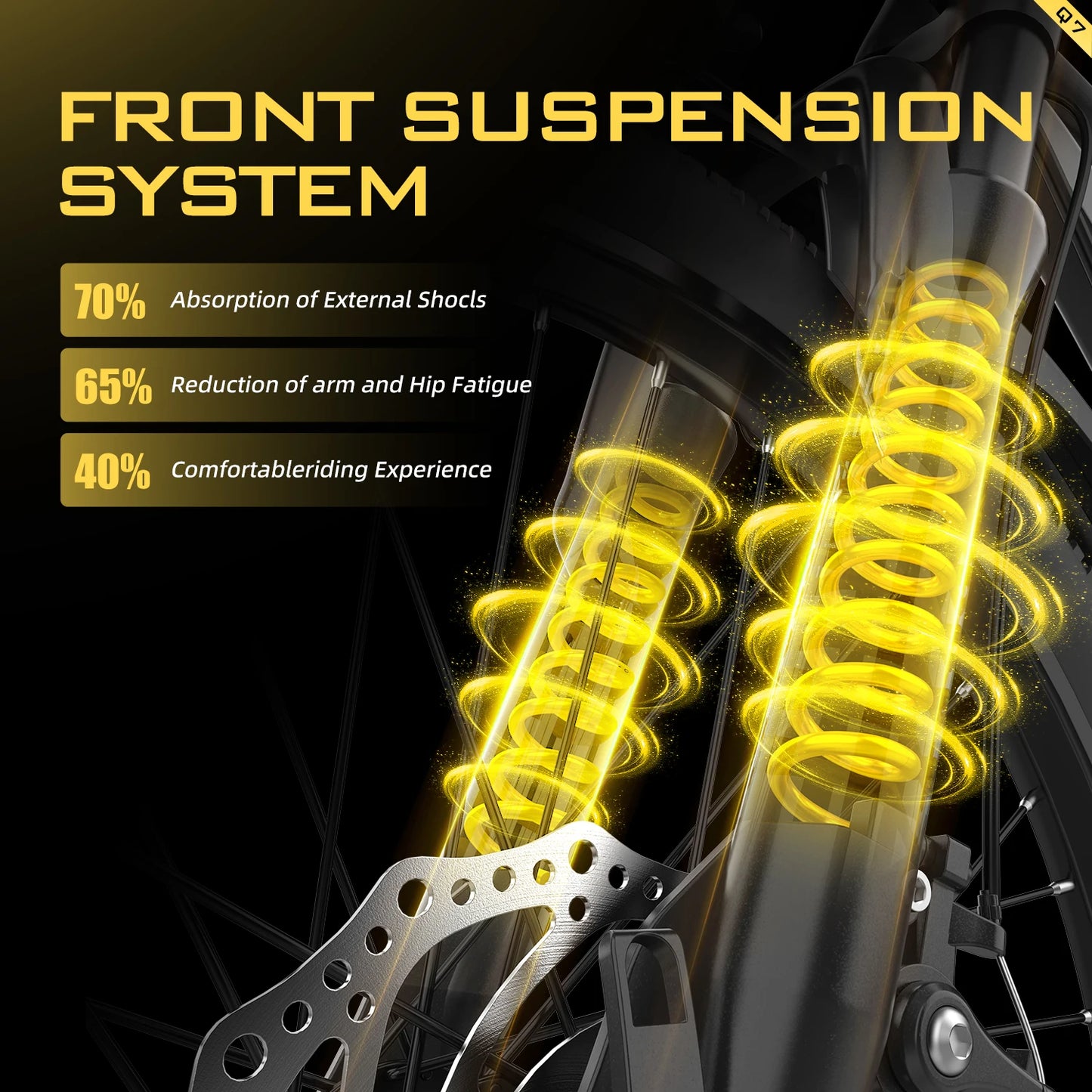 Aairsk Q7 Adult E-bike 400W Motor 36V 10Ah Battery Electric Bike 26 Inch Fat Tire E-Mountain bike Off-road Electric bicycle