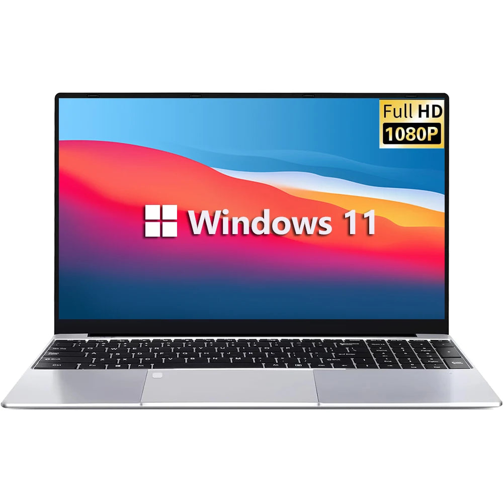 Windows 11 Pro 15.6" Laptop Computer Intel Celeron N4000 16GB DDR 1TB SSD Laptops Office Computer PC Fingerprint Unlock Notebook