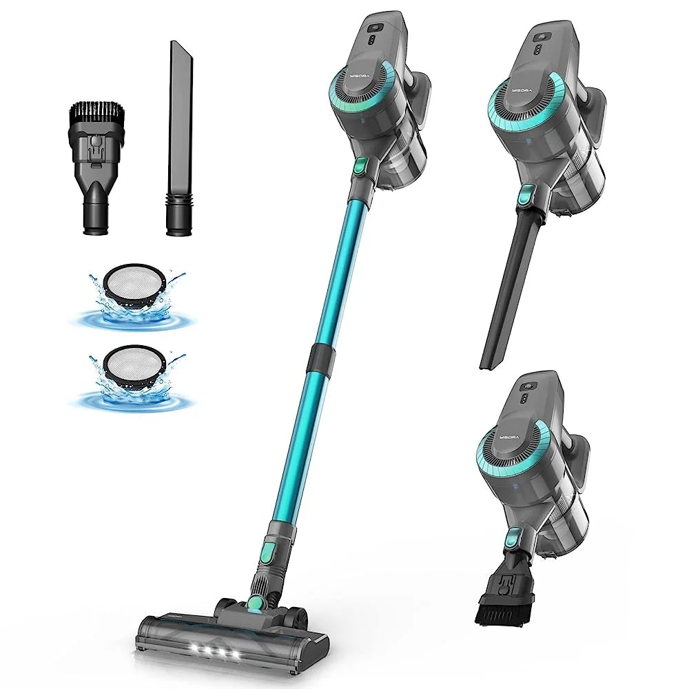 DEVOAC N300 Cordless Vacuum Cleaner 6 in 1 Powerful Ultra-Lightweight Handheld Stick Vacuum 2200mAh Battery for Carpet Hardfloor