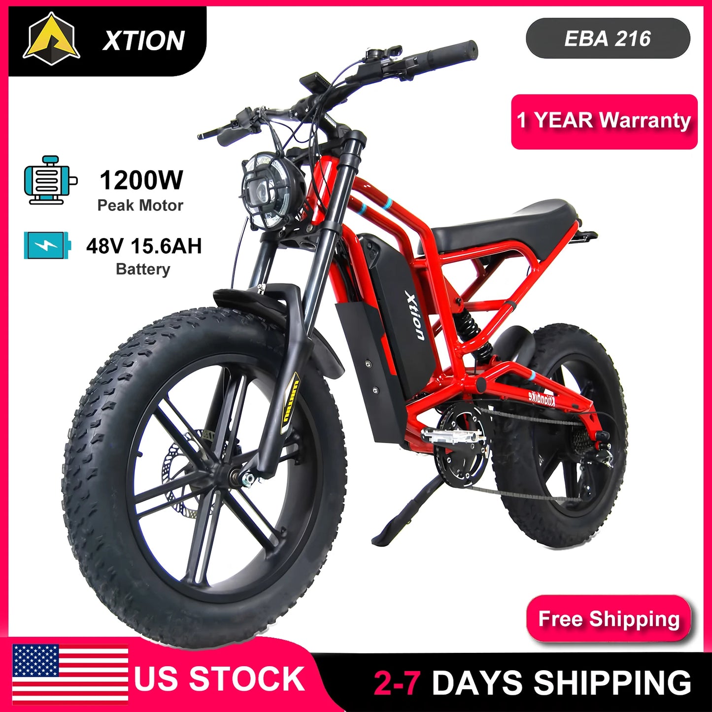 1 YEAR Warranty Electric Bicycle for Adults, 1200W Powerful Motor Electric Bike, 48V 17.5AH Electric Bikes, Mountain E-bike