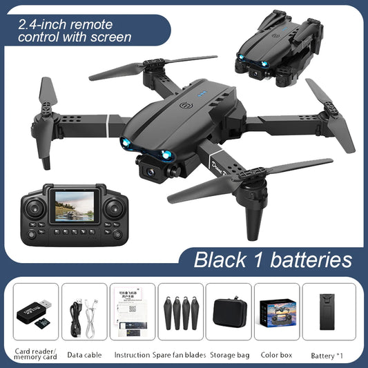E88 4K professional and videography  Aerial Drone with Large screen on remote control long distance children's toys