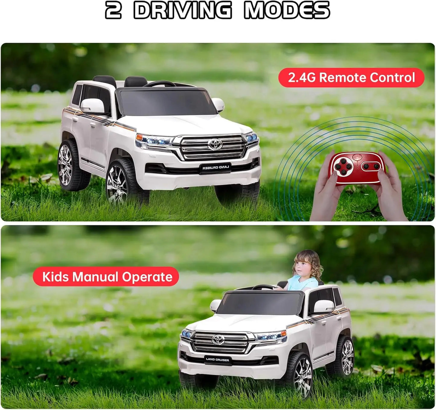 12v Ride on Car SUV,Electric Vehicle with Remote Control, Dual Motor 3-Speed Kids Car with LED Lights & Music for Boys and Girls