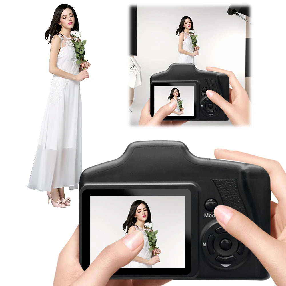 16MP Vlogging Camera with 2.4 Inch LCD Screen Camcorder 16X Digital Zoom Video Recorder for Photography