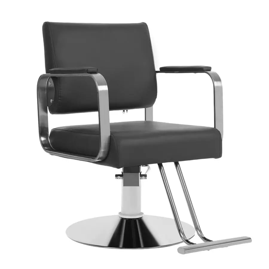 Barber Salon Chair with Hydraulic Pump, 441lbs Heavy Duty Salon Chair Leather Seats Beauty Spa Hair Styling Chairs, 360 Rotatabl