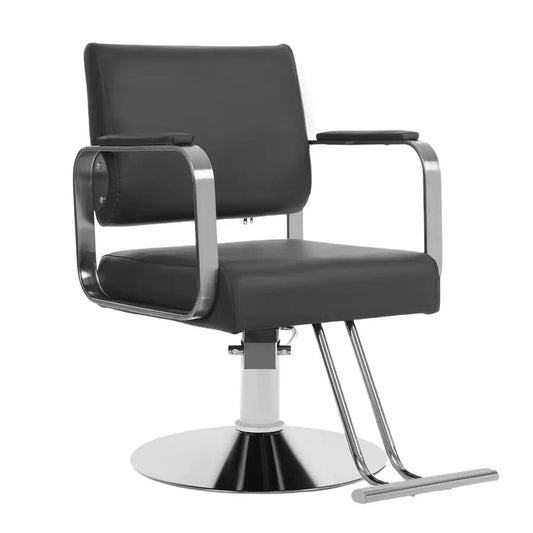 Barber Salon Chair with Hydraulic Pump, 441lbs Heavy Duty Salon Chair Leather Seats Beauty Spa Hair Styling Chairs, 360 Rotatabl