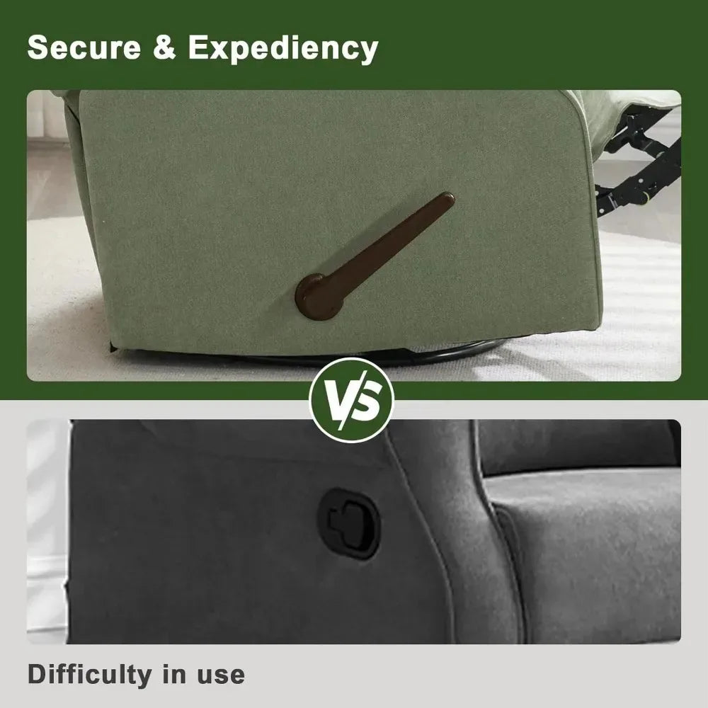 Nursery Swivel Glider Recliner Rocking Chair with Footrest Glider Rocker Recliner for Nursery Comfortable Breastfeedi，Customized