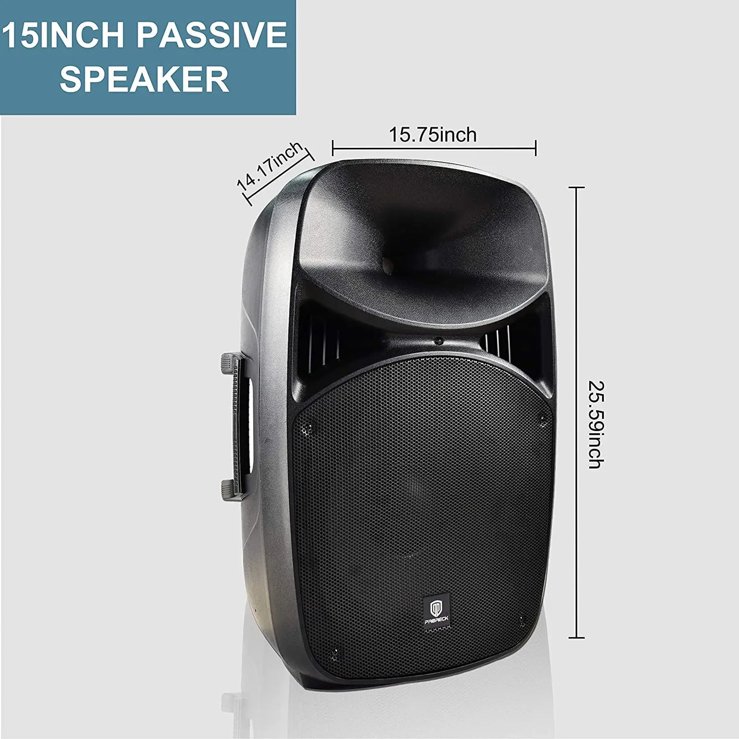 PRORECK Powered MX15 15inch 2500W Bluetooth PA System Mixer/Amp with Stands/Mic Effect Controller 48V Phantom Power, DJ SET