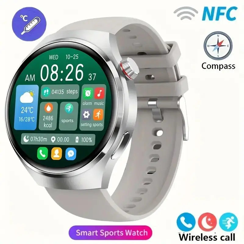New NFC Men's Smart Watch AMOLED1.43-inch Large Screen Bluetooth Call Heart Rate Detection Outdoor Sports Women's Smartwatches