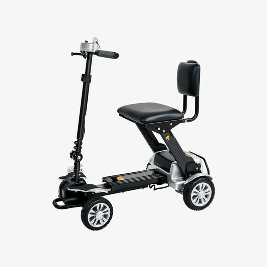 Foldable Carbon Fiber Mobility Scooter for Seniors | Electric Powered, 4-Wheel Stability, Rechargeable Battery
