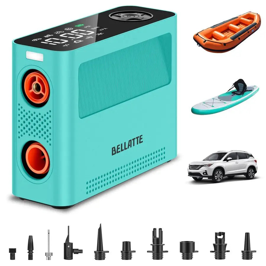 Paddle Board Pump 150PSI 4X Faster SUP Pump, Auto Air Compressor for SUP, Car Tires, Bike, Ball, Kayak, Tent, Float Portable amp