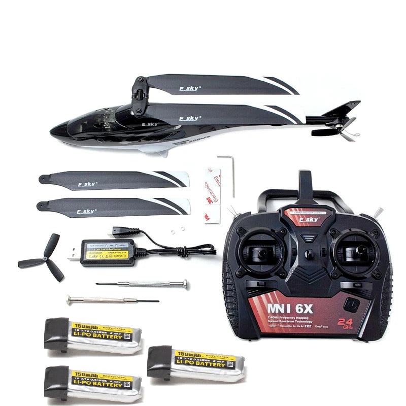 Esky 300 V2 Mini 6CH 2.4Ghz FXZ 6 DOF Axis Flybarless RC Helicopter RTF For Children Outdoor Remote Control Toys