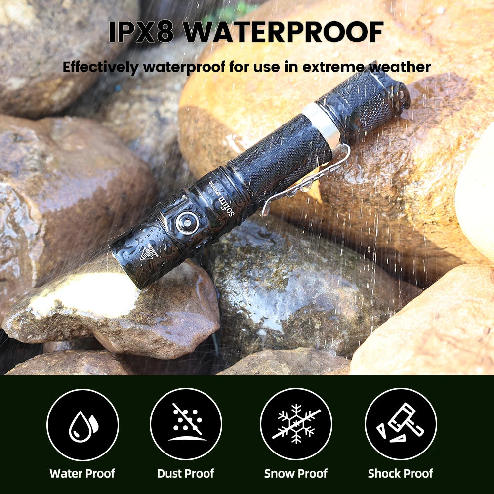 Sofirn SP31 V2.0 Led Flashlight 1200lm 18650 XPL-HI LED Torch Light Tactical Lamp High Power Flashlight 5300-5700K Lanterna