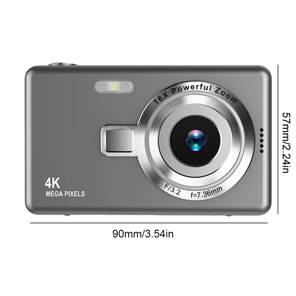 4K HD 1080P Digital Camera Anti-Shake Autofocus Vlogging Camera 2.4 Inch IPS Screen Photography Camera for Photography and Video