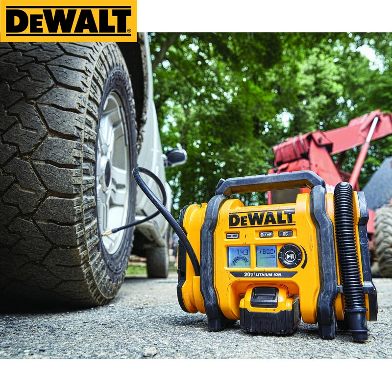 DEWALT 20V Corded/Cordless Air Inflator 160 PSI Tire Inflator Electric Air Pump Blower Dewalt Power Tools 1/2PC battery lj202409