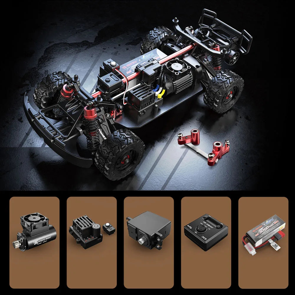 HYPER GO MJX14211 1/14 4WD RC High-Speed Brushless Remote Control Car With Gyroscope Off-road Racing RC Truck Toys