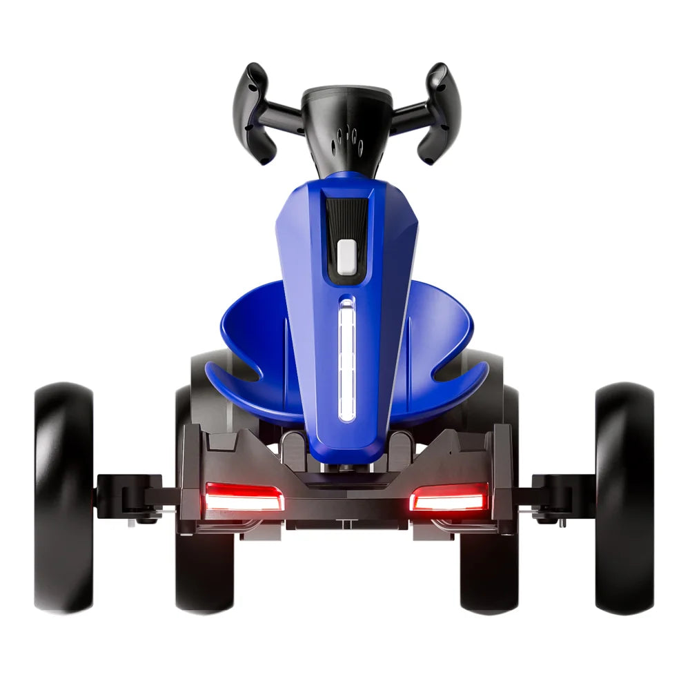 US Stock 12V electric Kids Pedal Go Kart Folder Go Kart Outdoor Ride on Toy with Adjustable Seat 4 Non-Slip EVA Wheels ATV&UTV