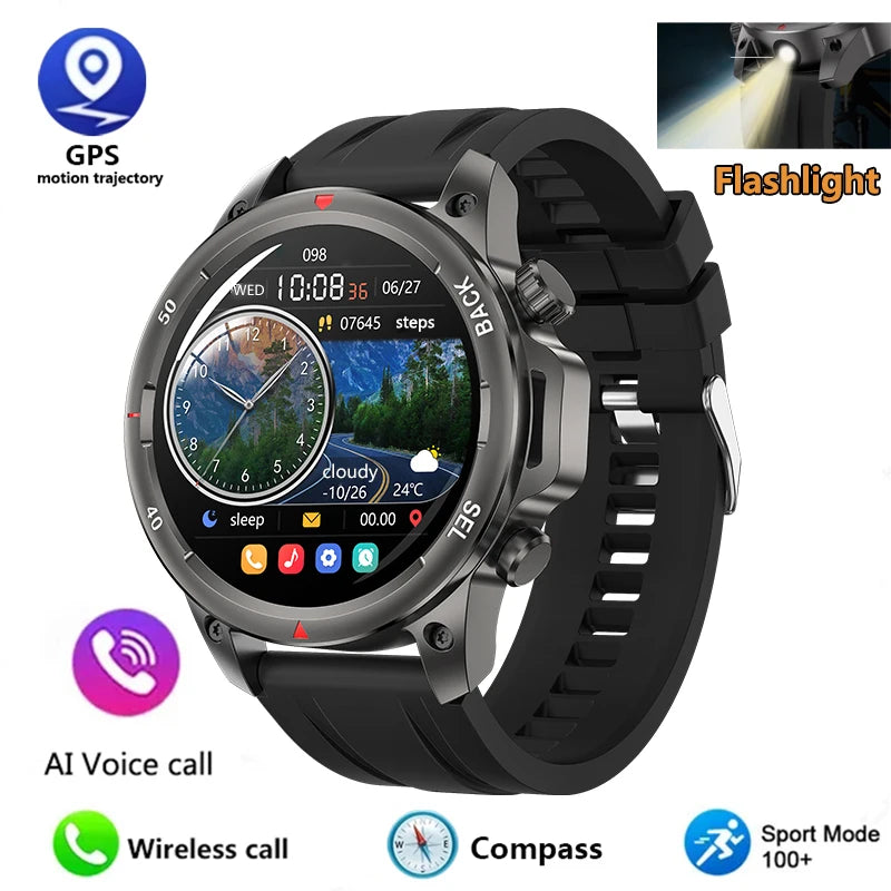 2024 New NFC Men's Smart Watch Bluetooth Call LED Sports Smart Watch Heart Rate Sleep Health Temperature Monitoring Smartwatches