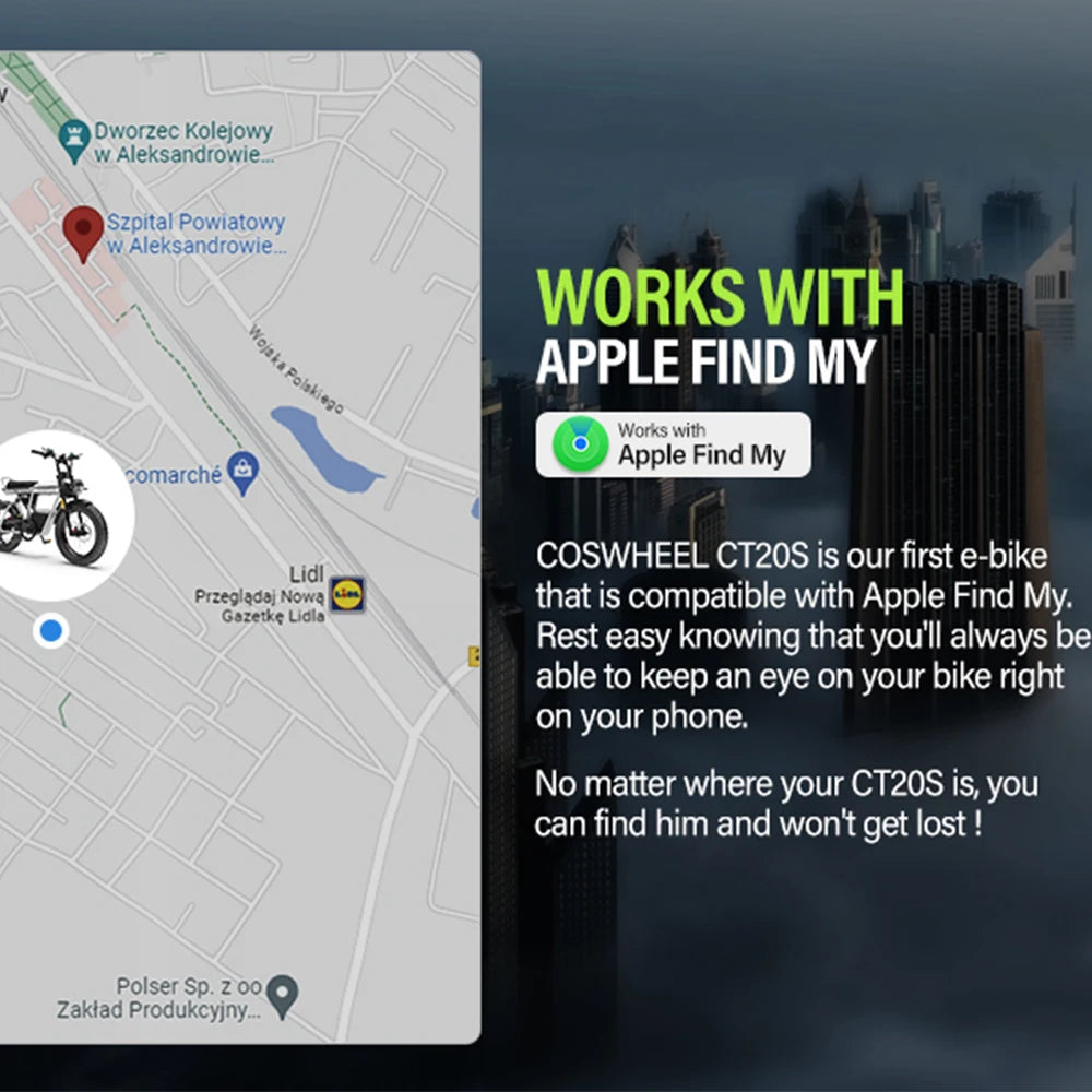 COSWHEEL CT20S Electric Bike for Adults, 19" Commuter Ebikes, 75km/h Lightweight E Bike, 6000W Peak Motor, 70V40Ah Battery