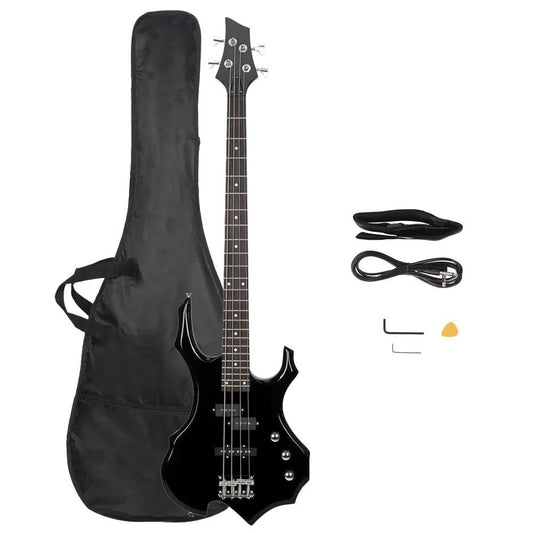 Burning Fire Electric Bass Guitar Beginner 4 String Guitar School Band
