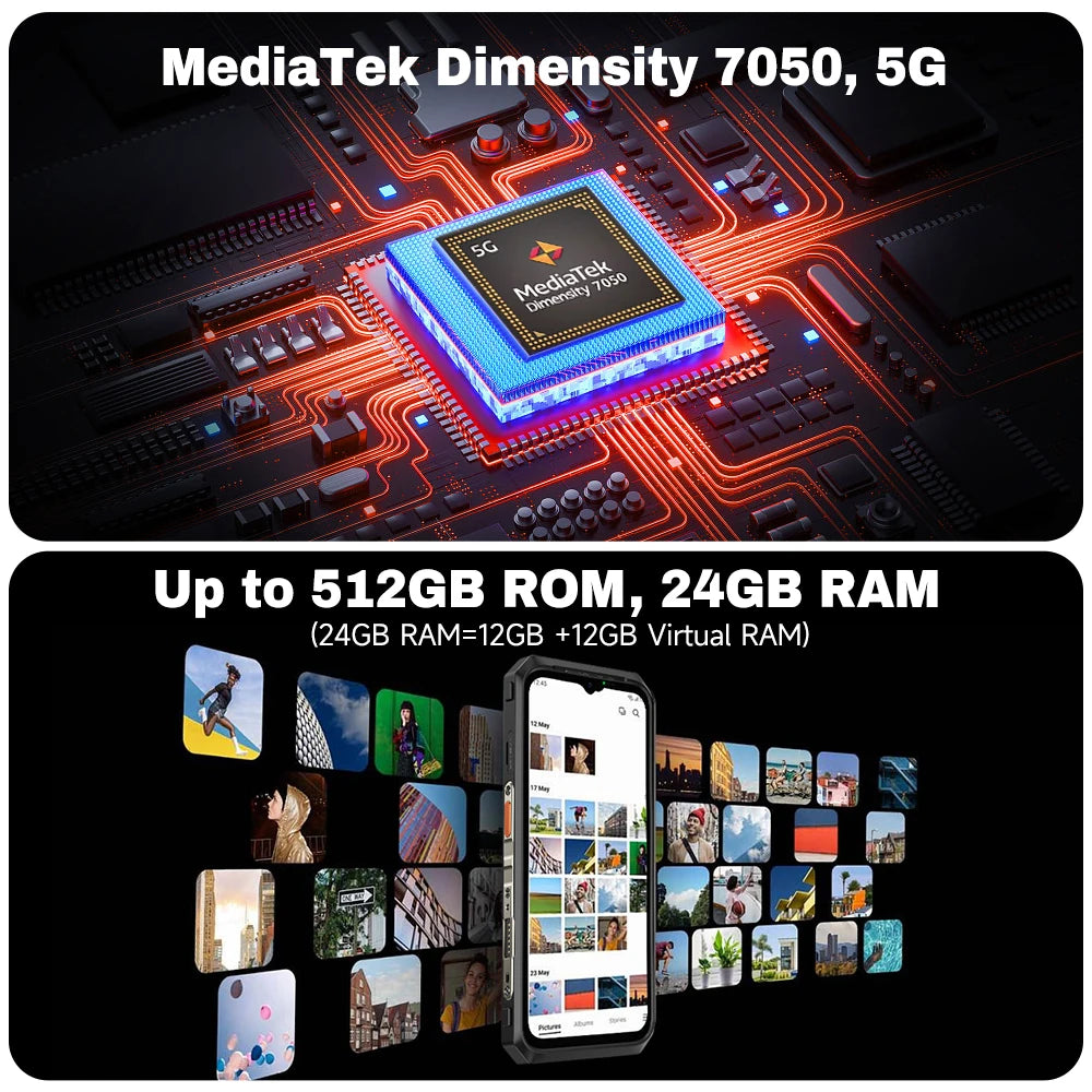 Ulefone Power Armor 18T Ultra 5G Rugged Phone 512GB ROM +24GB RAM Thermal Imaging Camera THERMAL BY FLIR® smartphone NFC