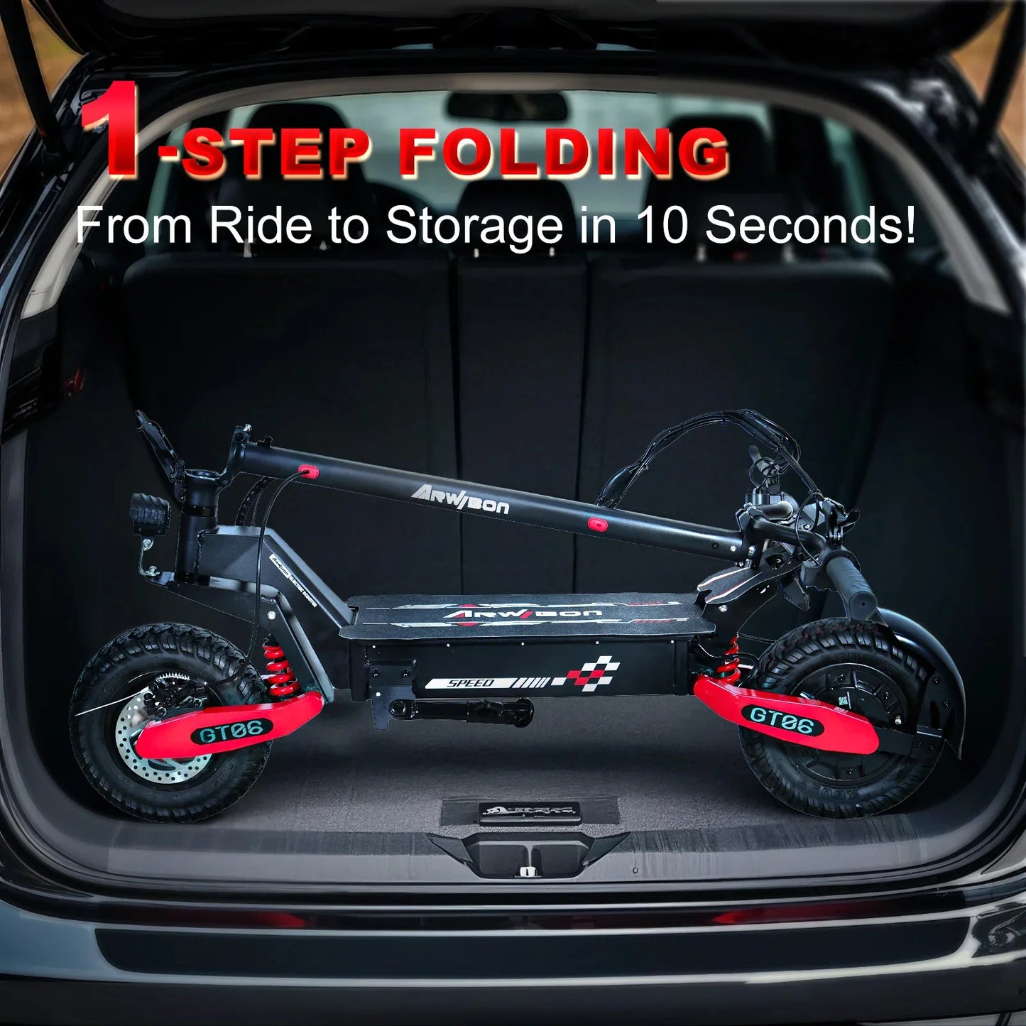 Electric Scooter for Adults, 1200W Motor Fast E Scooter, 11" Off-Road Tires, Up to 28 MPH Top Speed &32Miles Long Range, Dual Br