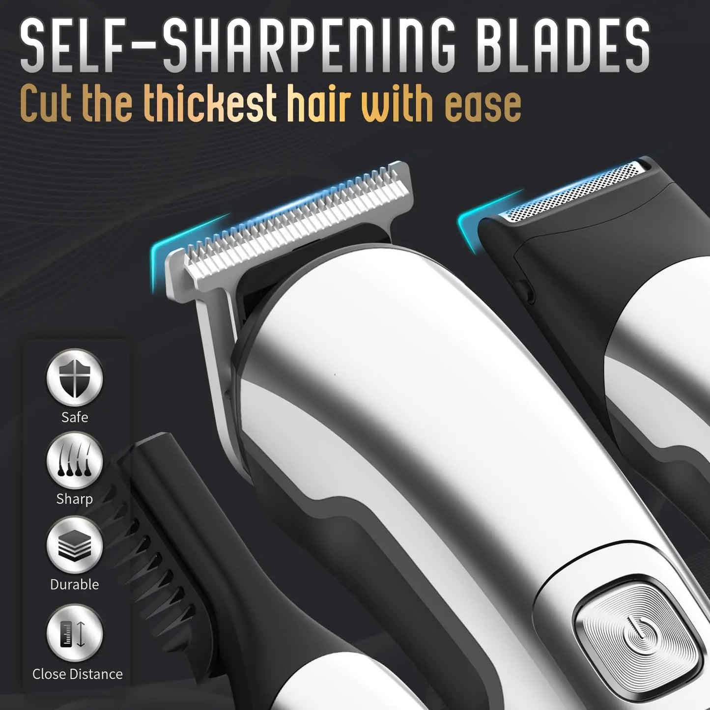 Ufree Beard Trimmer for Men, Waterproof Electric Razor for Nose, Body, Face & Mustache, Cordless Hair Clippers Shavers Grooming