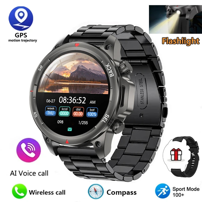 2024 New NFC Men's Smart Watch Bluetooth Call LED Sports Smart Watch Heart Rate Sleep Health Temperature Monitoring Smartwatches
