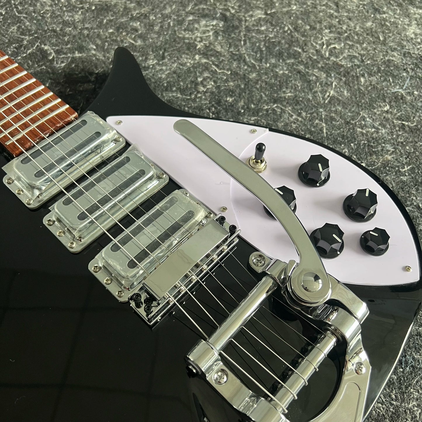 KGD Mini Joystick Electric Guitar, Black 325, H-H-H Pickups, Local Warehouse, Acoustic Electric Guitar, Free Shipping