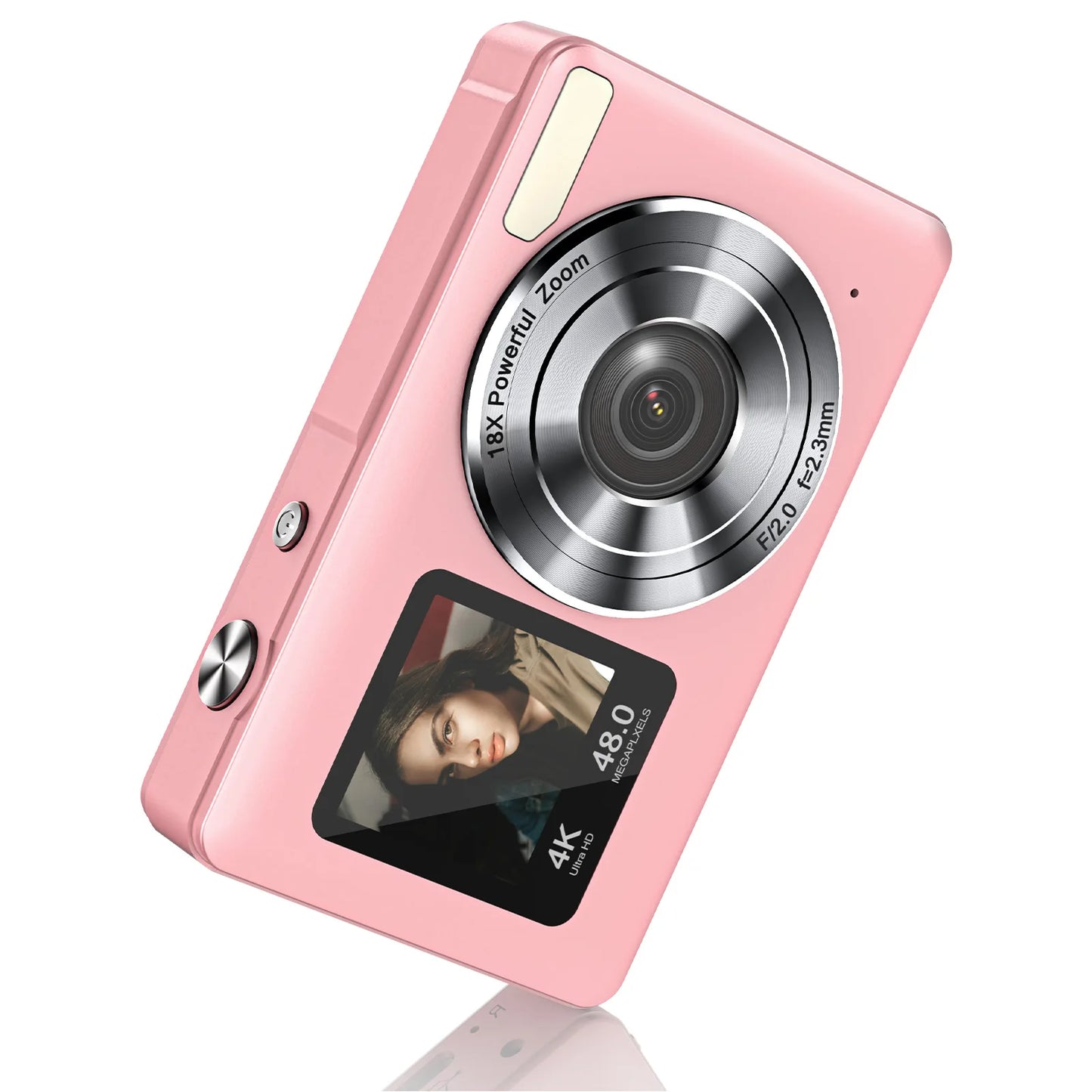 Children's digital camera 4K: 48 million pixels, suitable for teenage photography - 18x zoom shooting