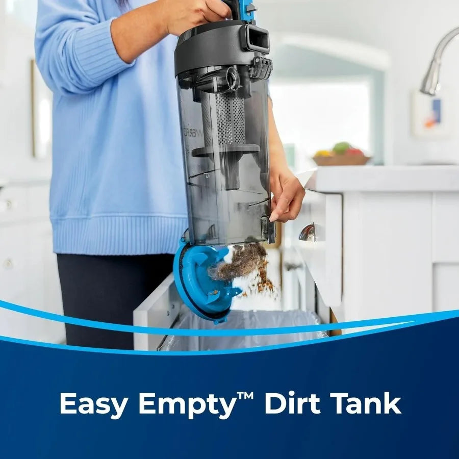 Power Force Helix Bagless Upright Vacuum Powerful Suction for Pet Hair Carpet Tile Hardwood Cleaning Scatter-Free Tec